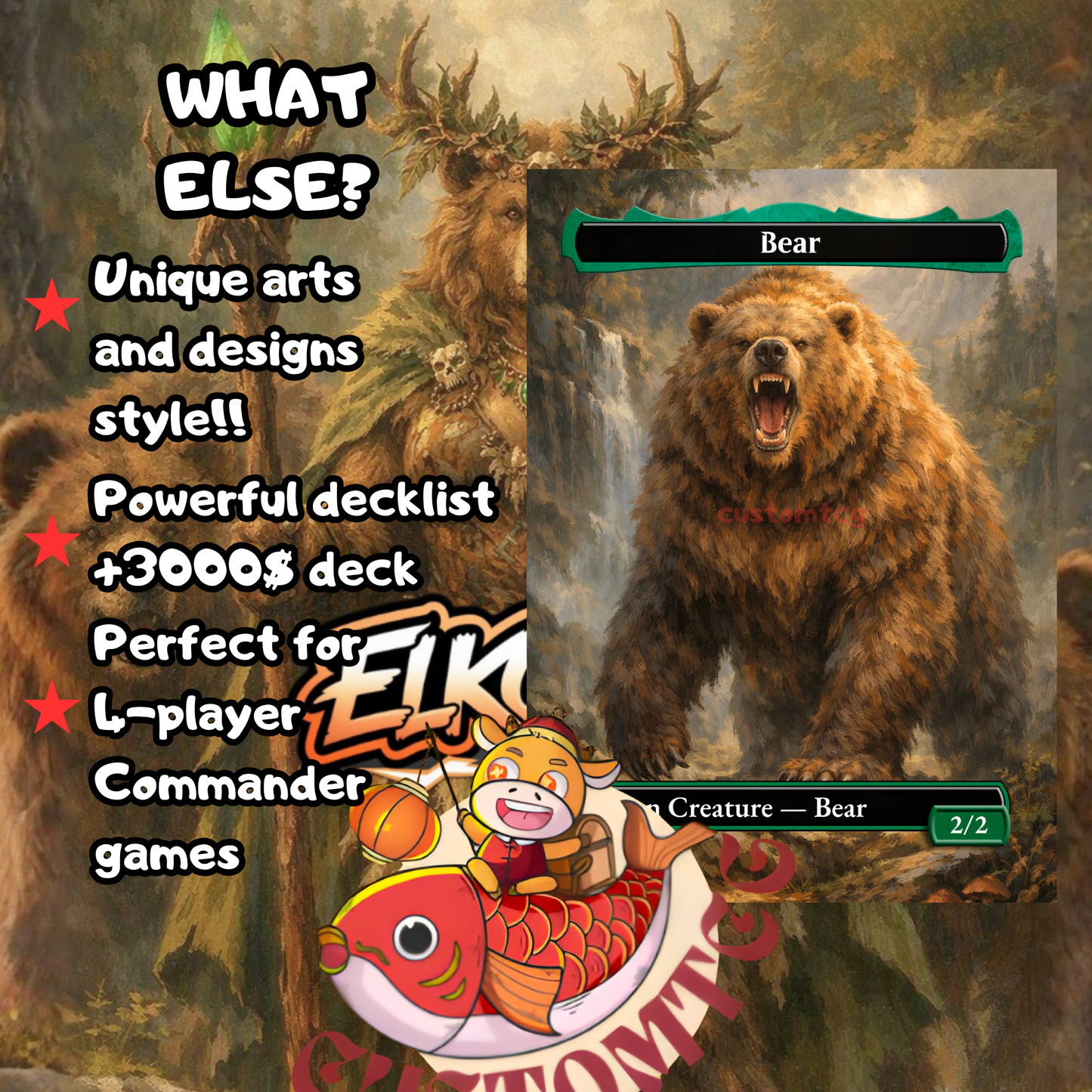 Ayula, Queen Among Bears — Mono-Green Bear Typal Custom Deck