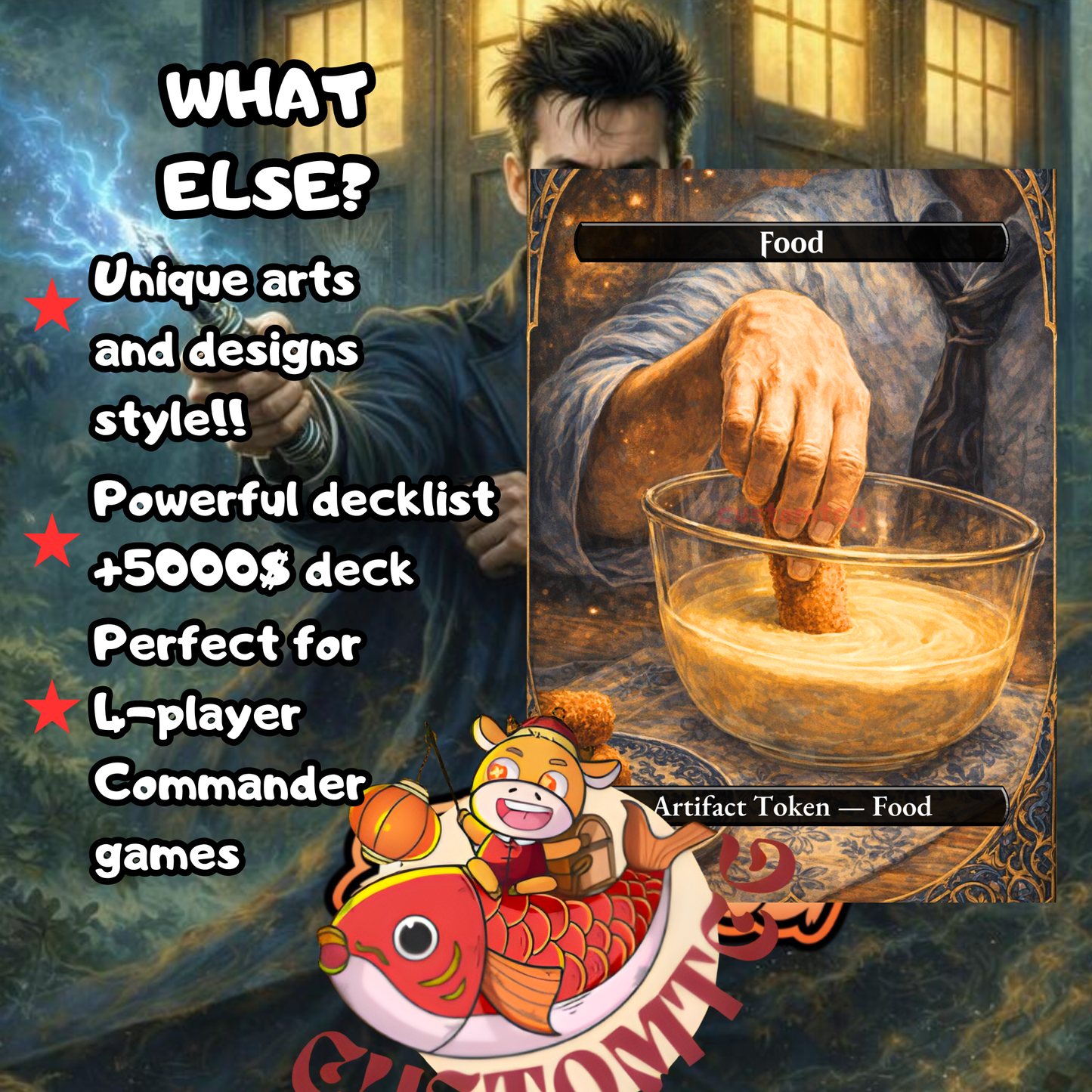 Doctor Who Custom Deck — 100 Cards + Tokens
