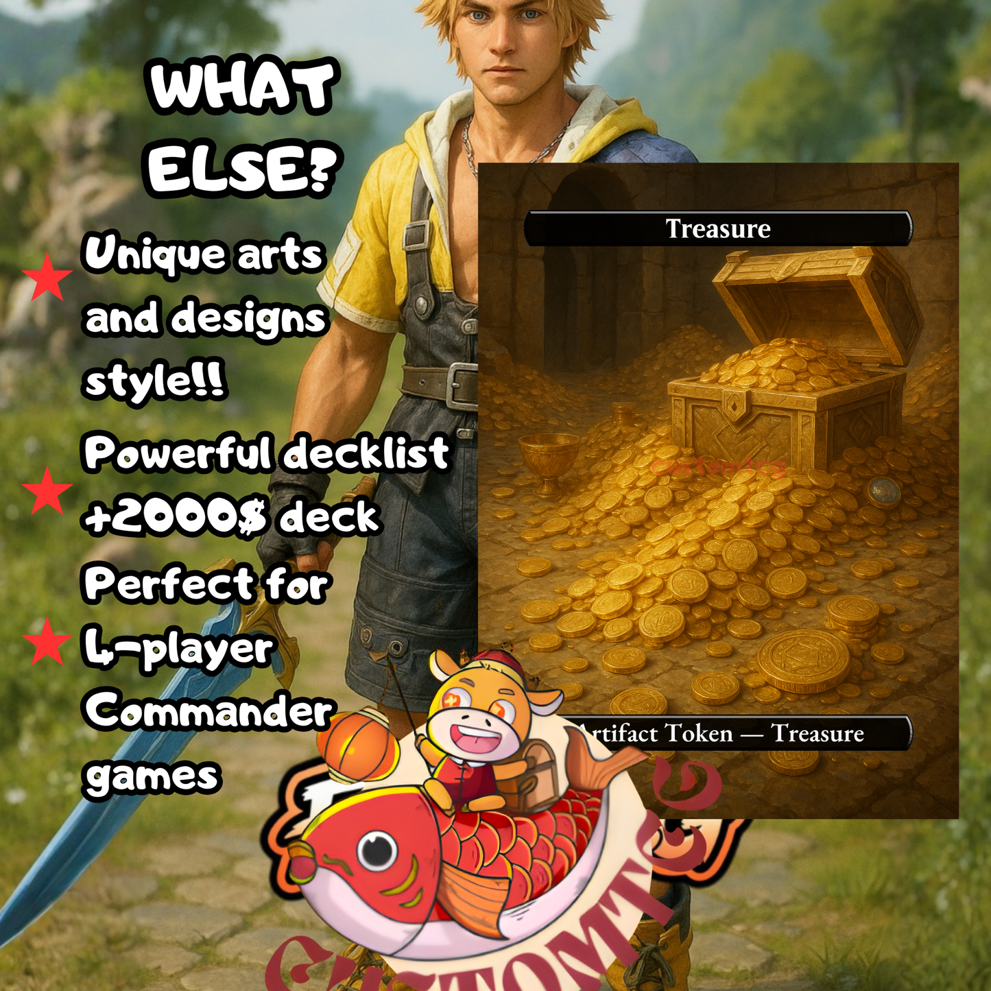 🌊 Tidus, Yuna’s Guardian — Custom Commander Deck
