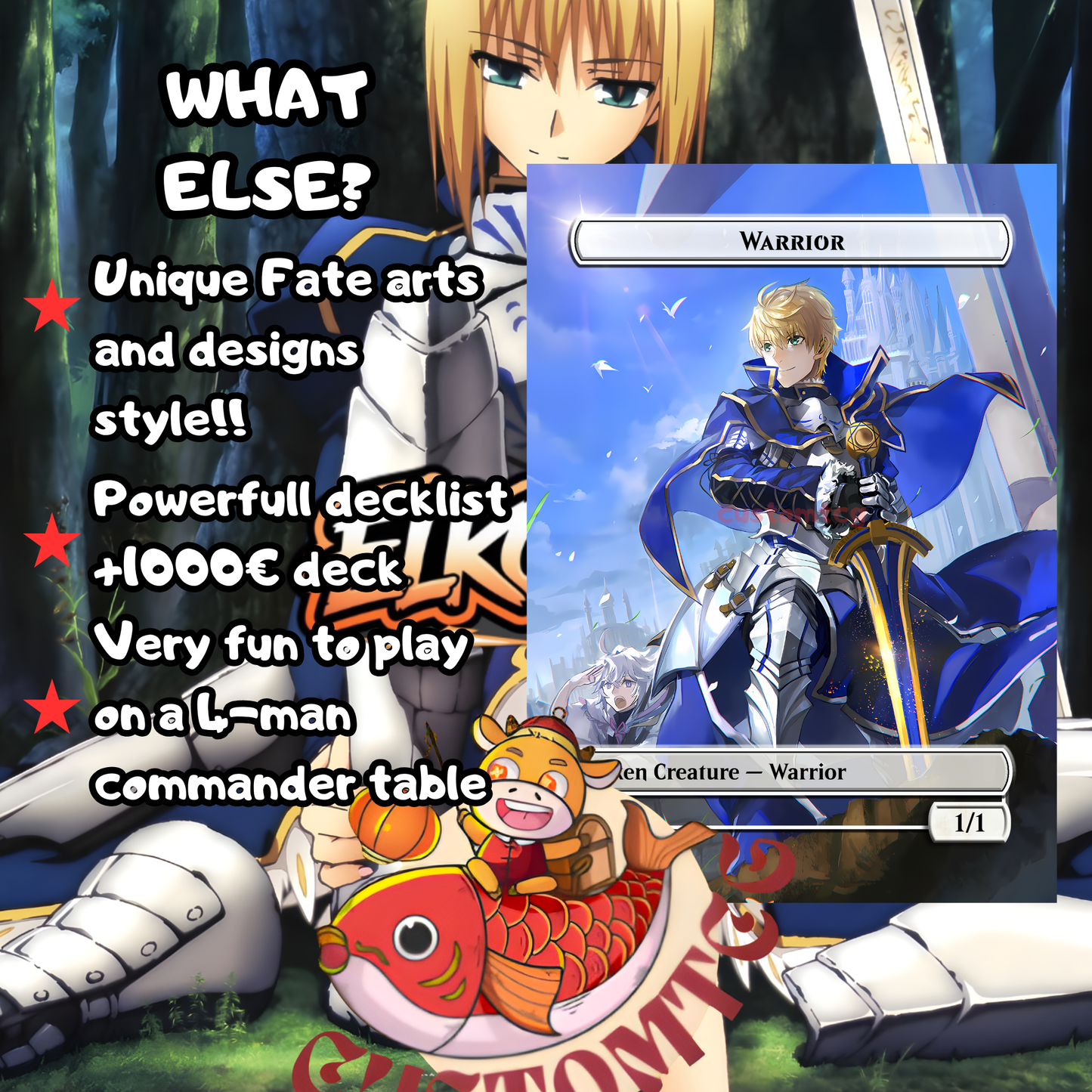 Saber Fate V3 Custom Deck