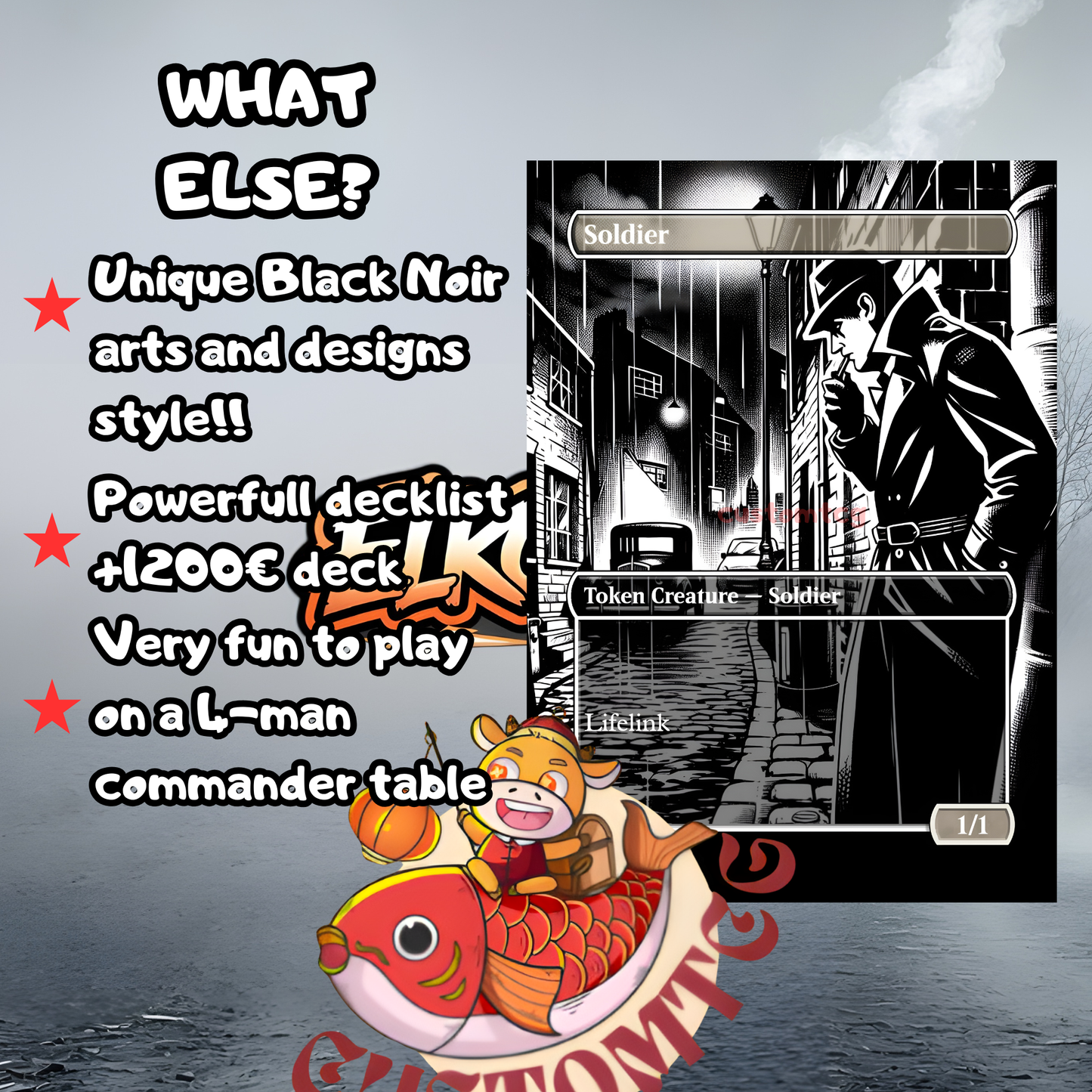 Black Noir Custom Deck