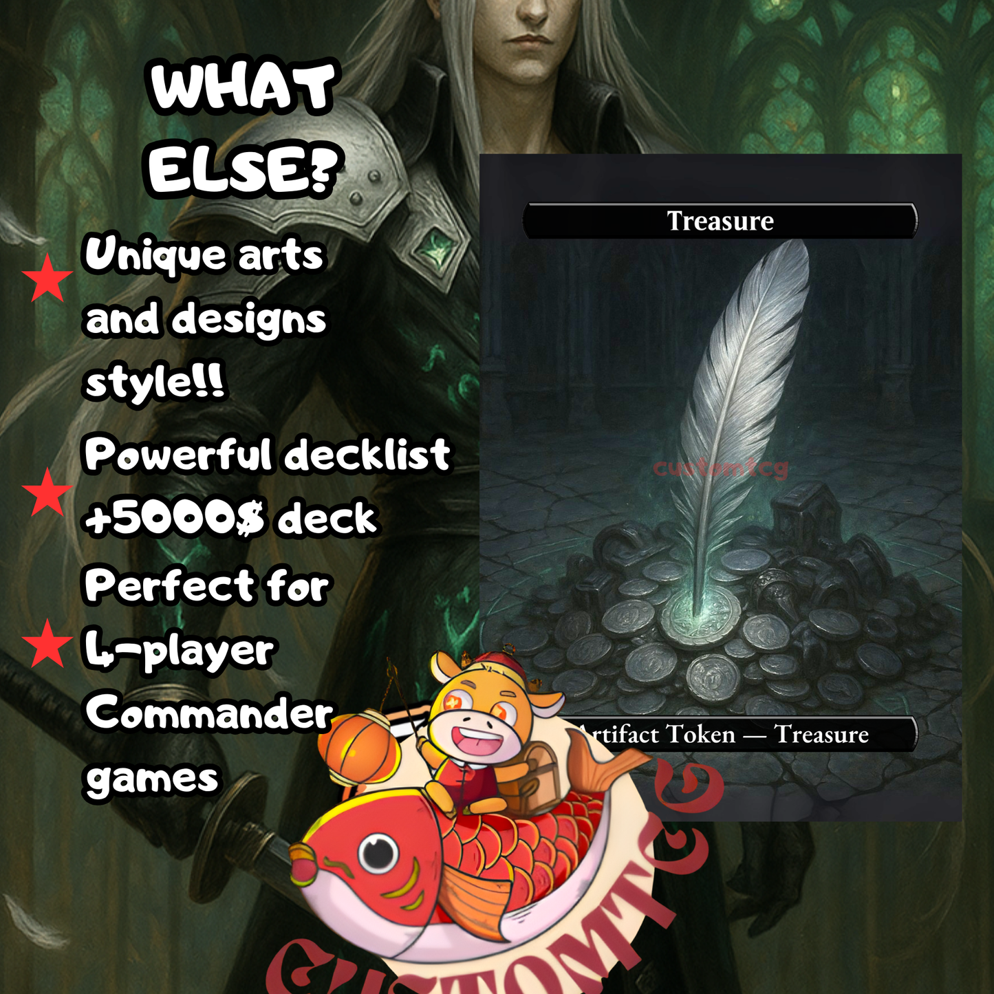 Sephiroth, Fabled SOLDIER // One-Winged Angel – Custom Deck