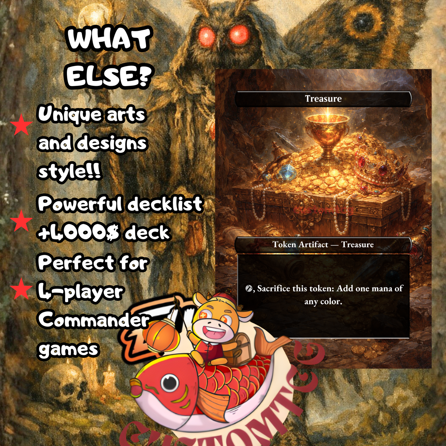 The Wise Mothman V3 Custom Deck