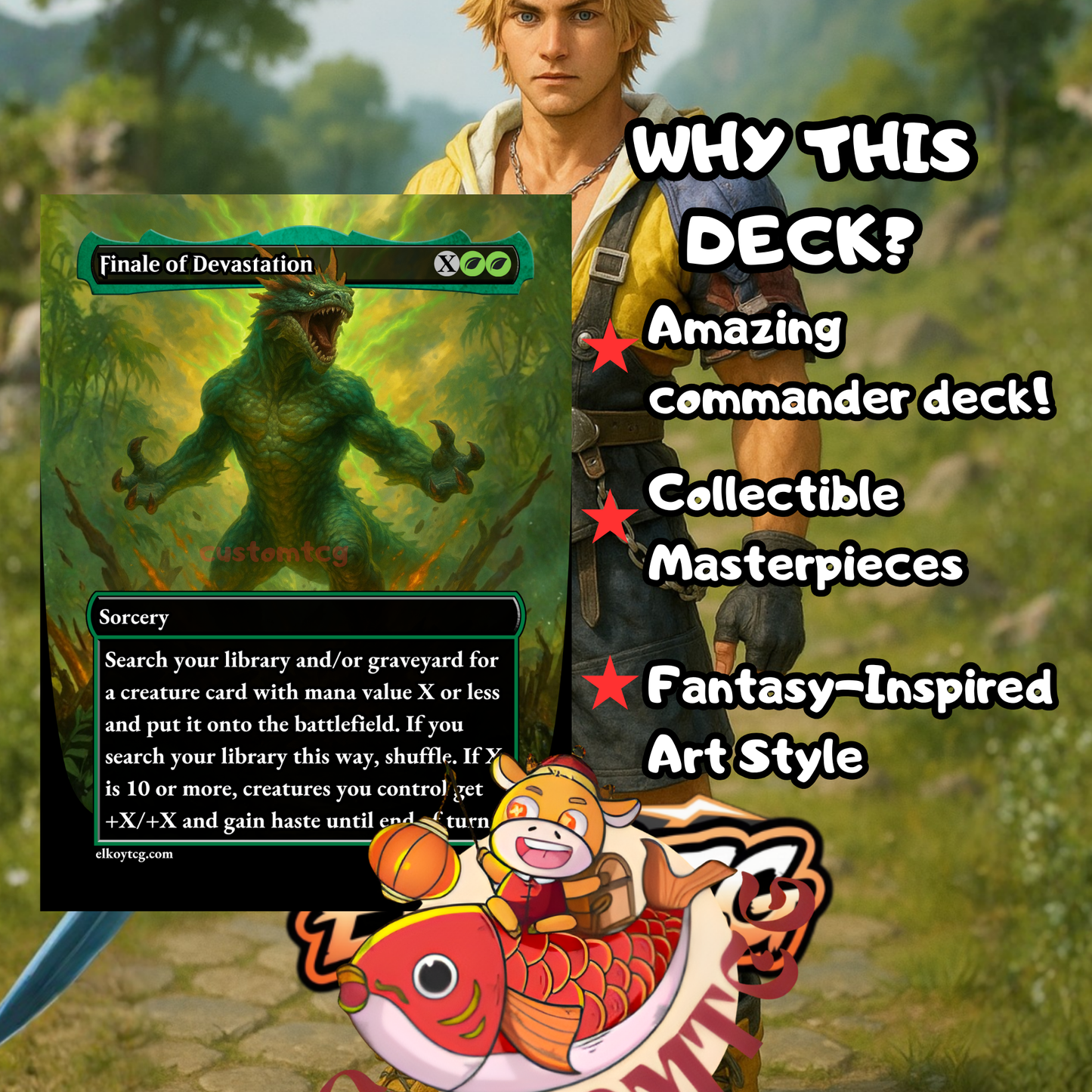 🌊 Tidus, Yuna’s Guardian — Custom Commander Deck