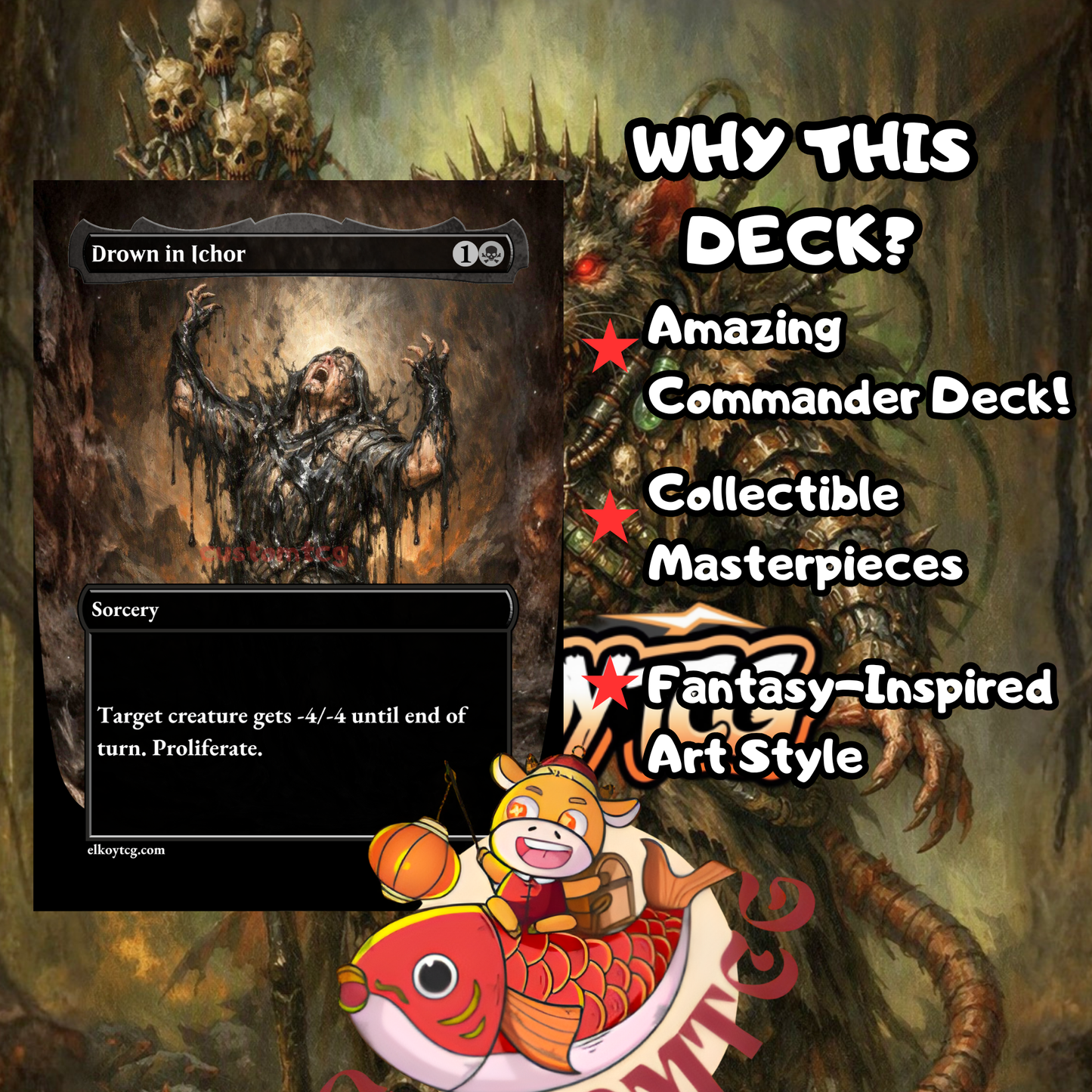 Karumonix, the Rat King — Mono-Black Rat Typal & Toxic Custom Deck