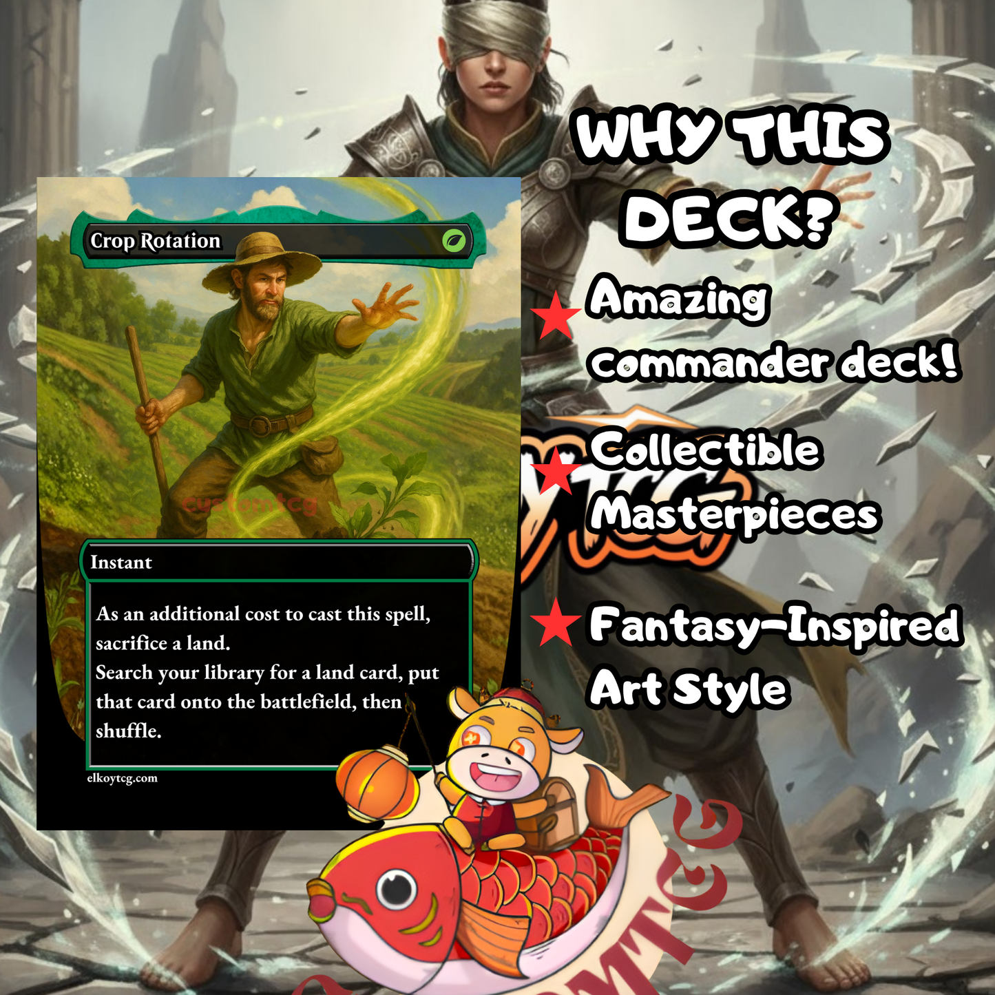 Toph, the First Metalbender Custom Deck