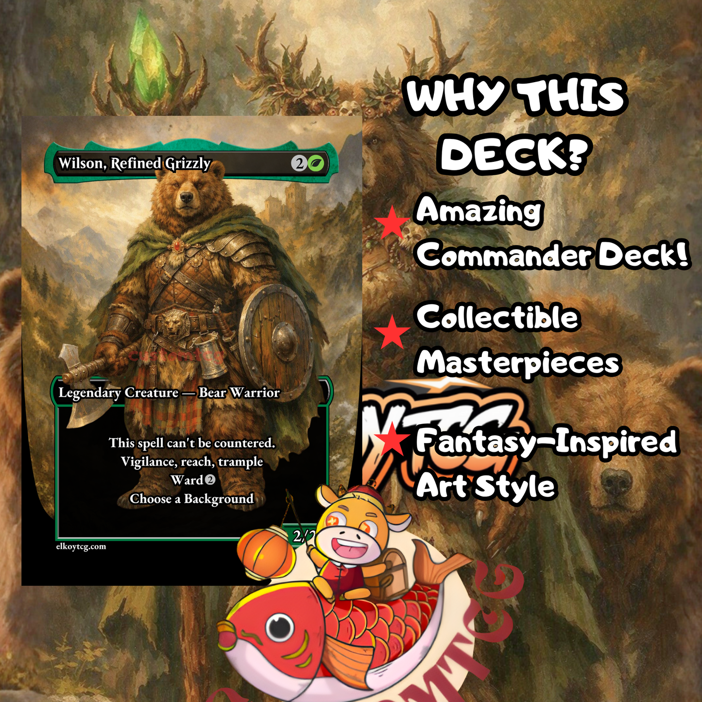 Ayula, Queen Among Bears — Mono-Green Bear Typal Custom Deck