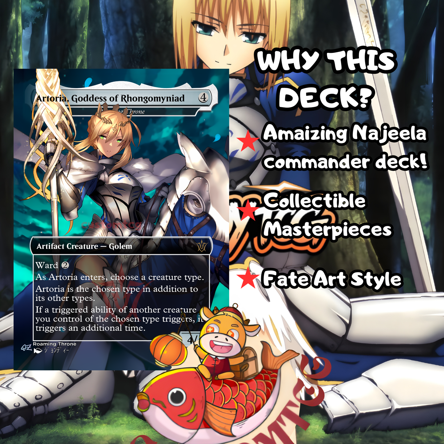 Saber Fate V3 Custom Deck