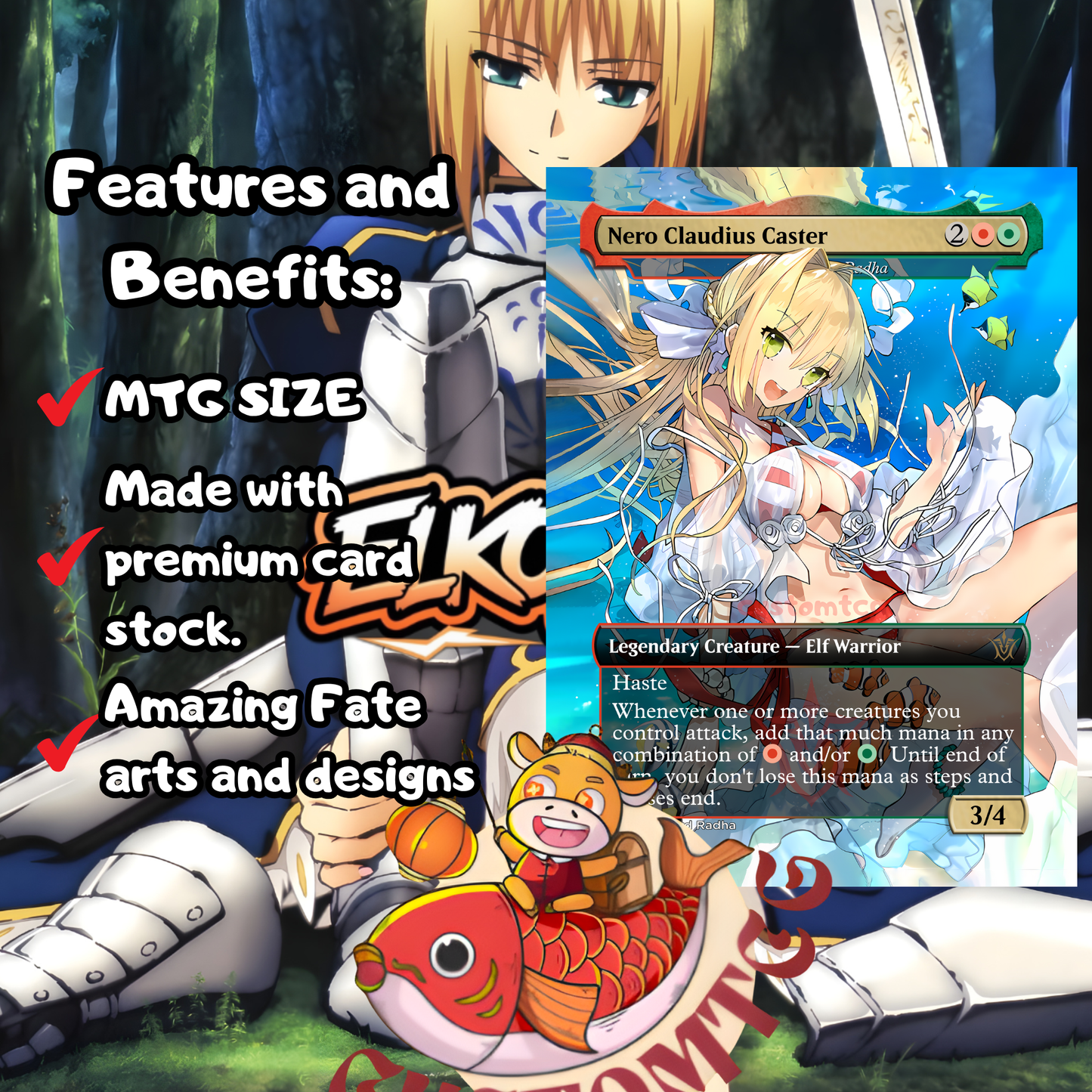 Saber Fate V3 Custom Deck