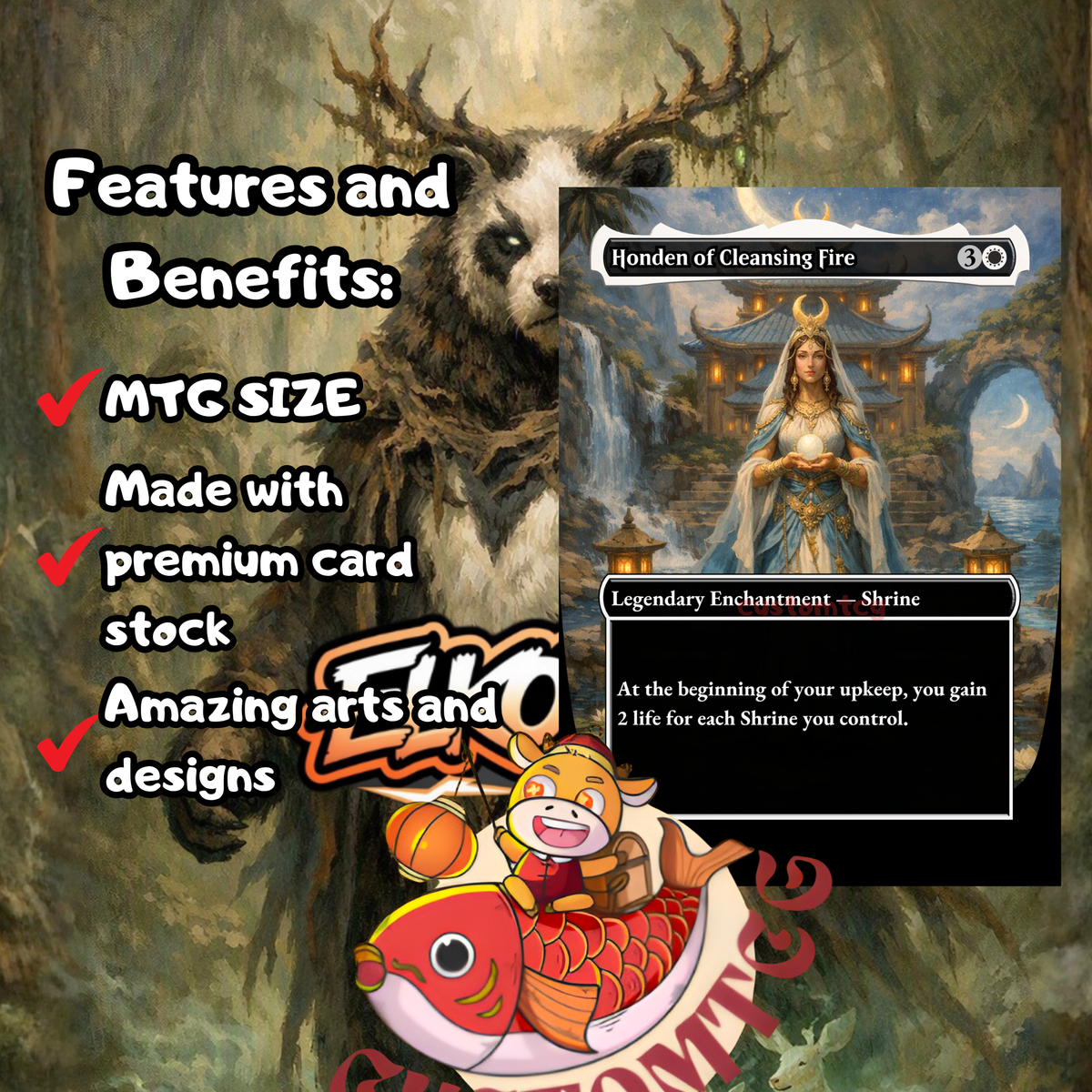 Hei Bai, Forest Guardian — 5-Color Shrine Tribal Commander Custom Deck