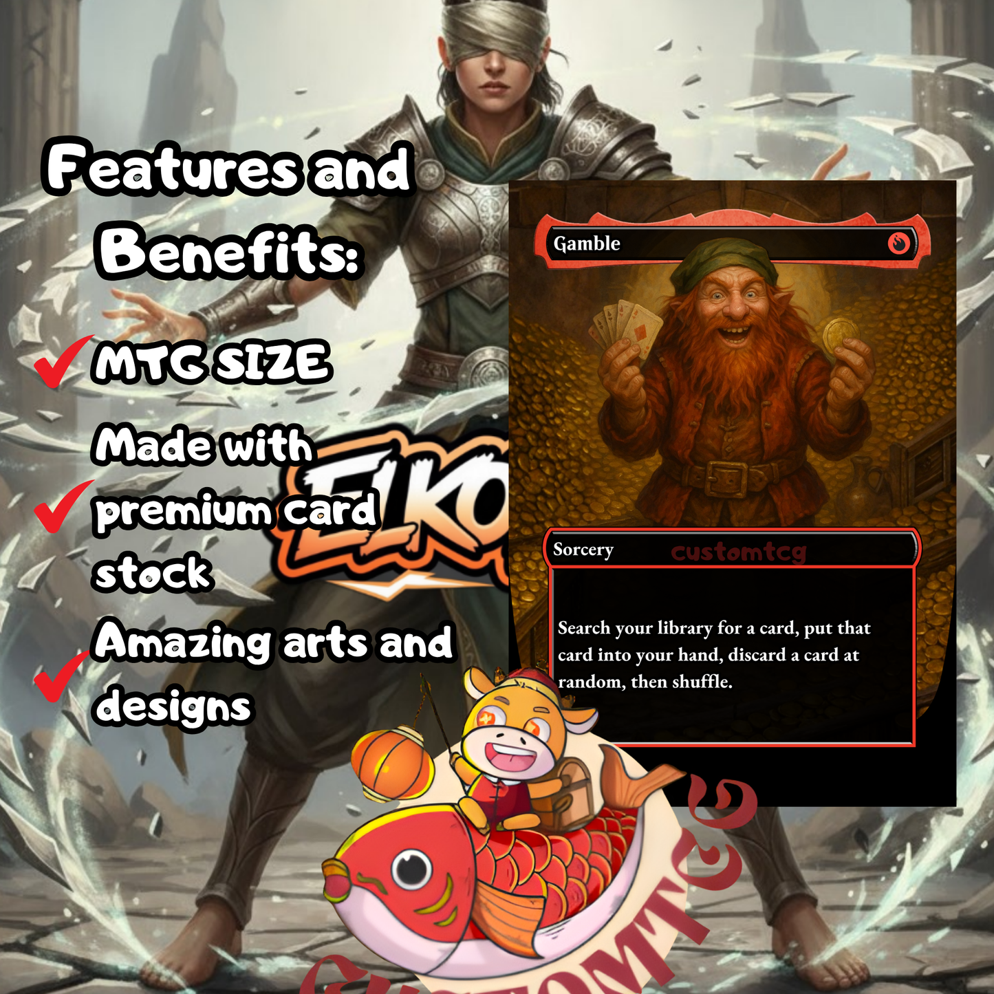 Toph, the First Metalbender Custom Deck