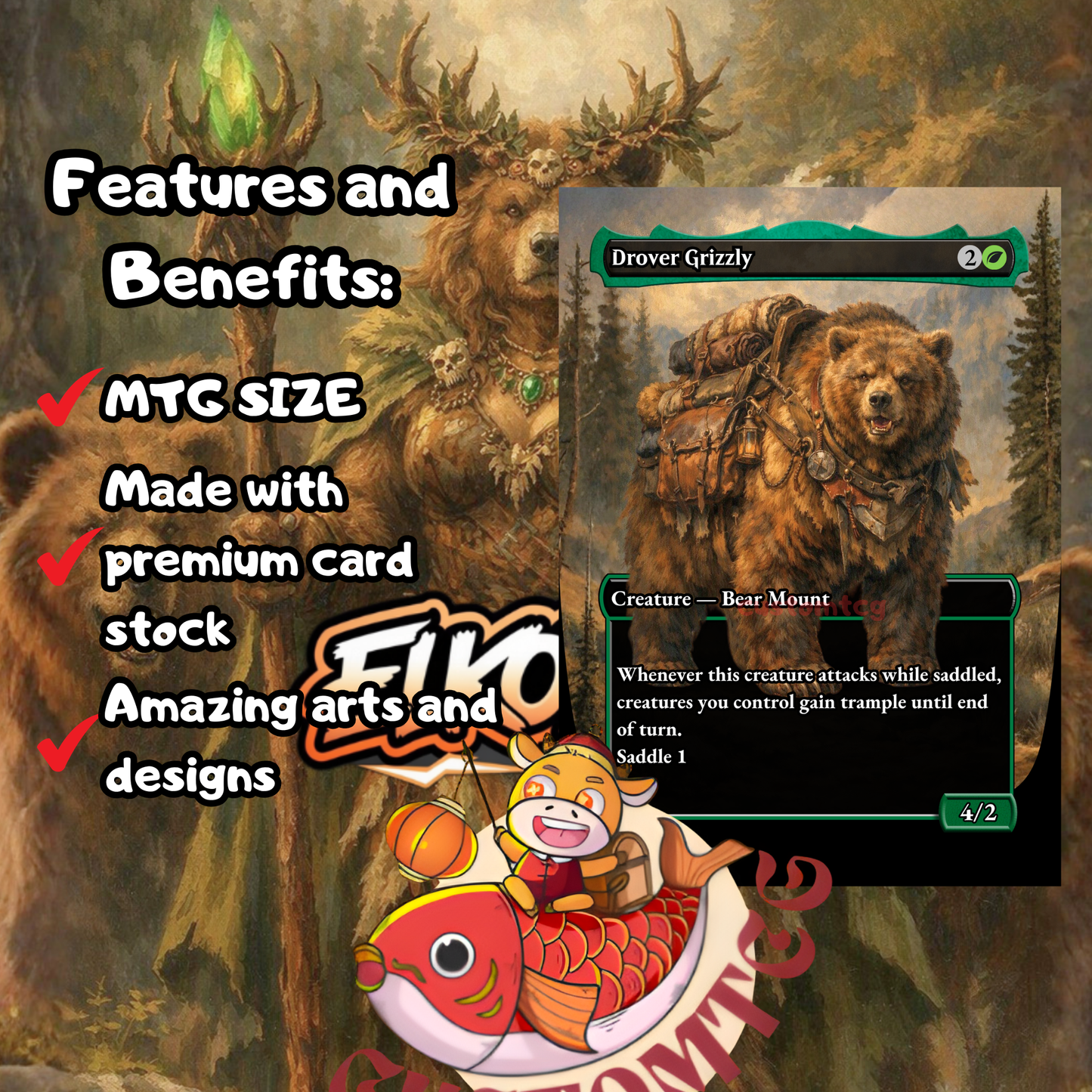 Ayula, Queen Among Bears — Mono-Green Bear Typal Custom Deck