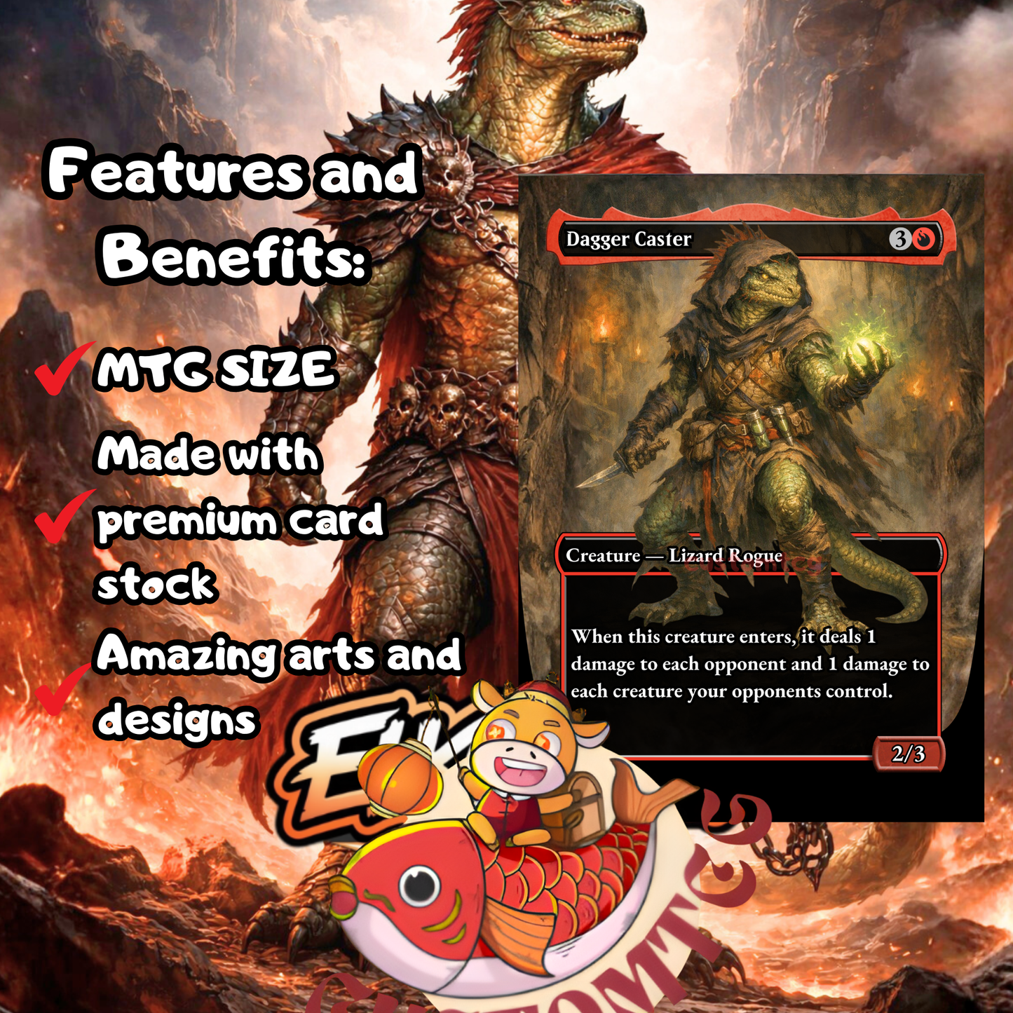 Gev, Scaled Scorch Custom Deck