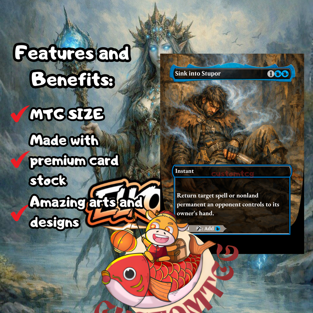 Emry, Lurker of the Loch - Mono-Blue Artifact Custom Deck