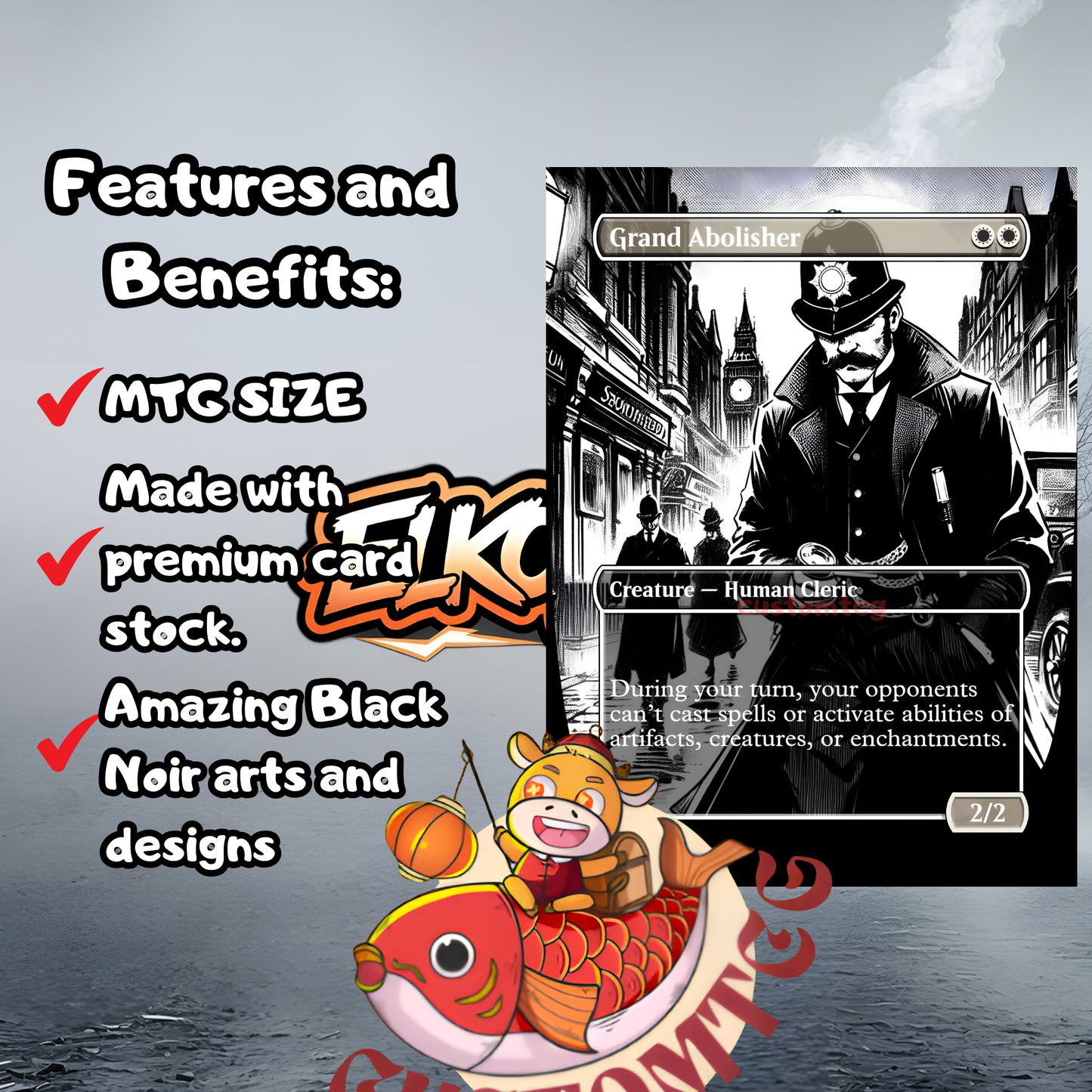 Black Noir Custom Deck