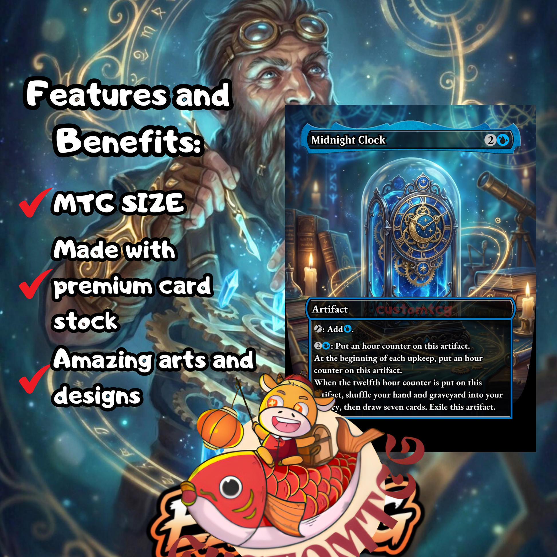 Rusko, Clockmaker Custom Deck – ElkoyTCG Rusko, Clockmaker Custom Deck – ElkoyTCG