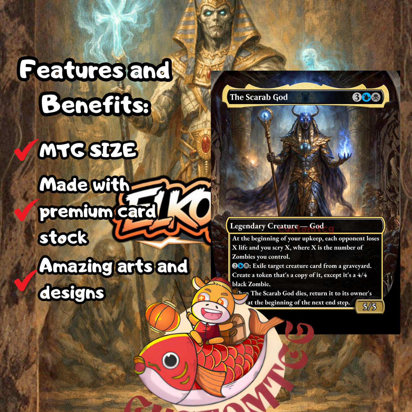 Temmet, Naktamun’s Will – Custom Deck (100 Cards + Bonus Tokens) 🔥