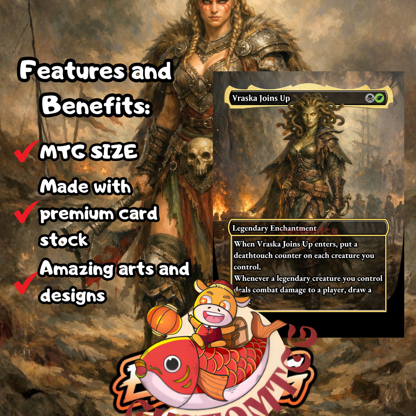 Saskia the Unyielding Custom Deck