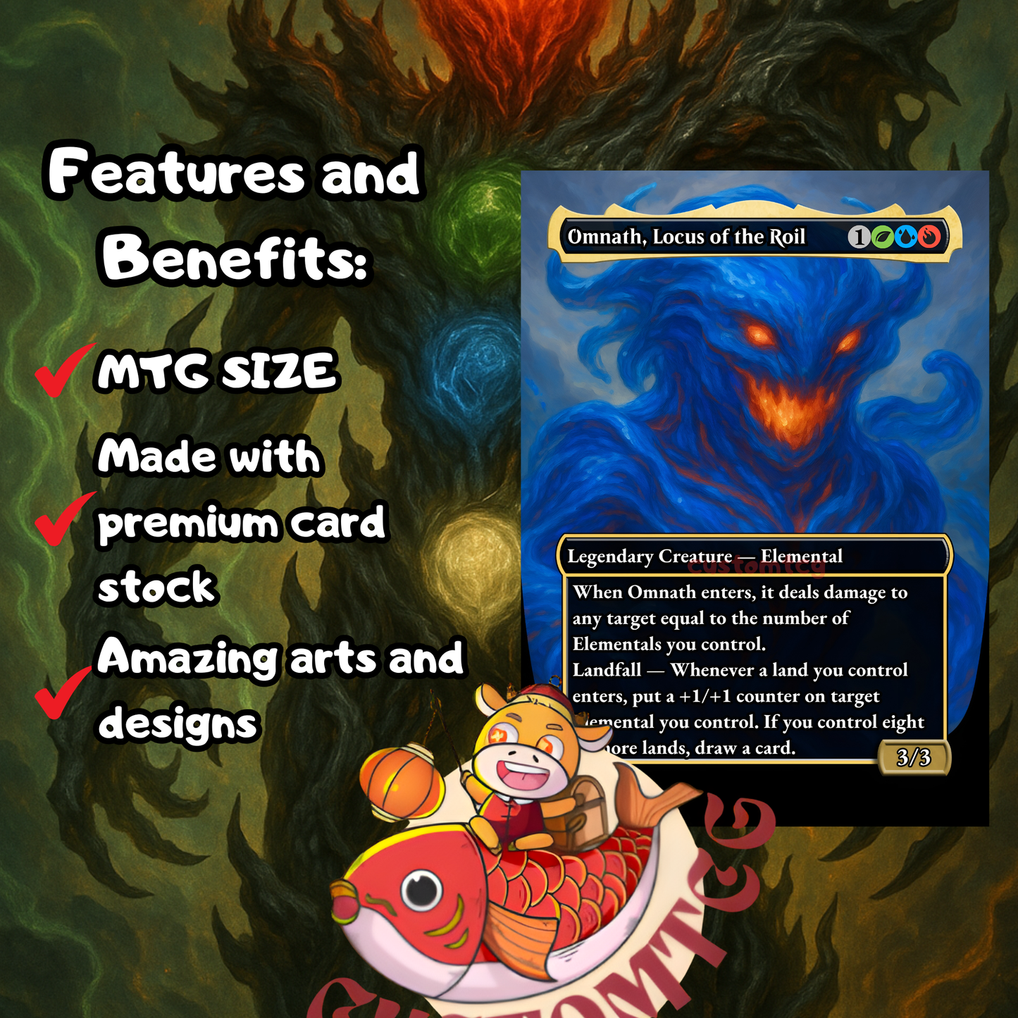 Omnath, Locus of All – Premium Top-63 Custom Deck 🌋