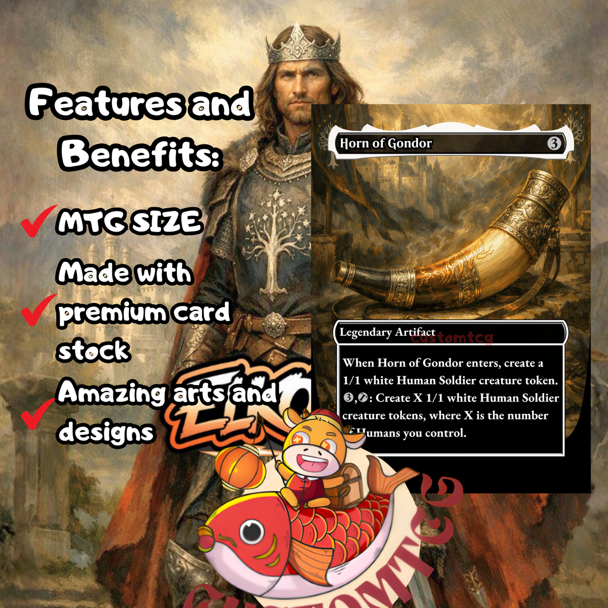 ARAGORN, KING OF GONDOR Custom Deck