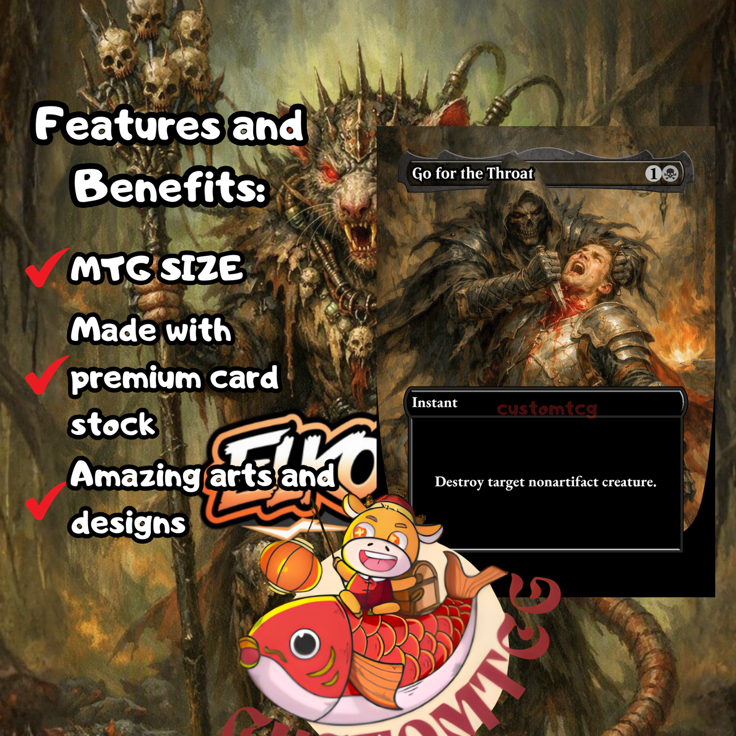 Karumonix, the Rat King — Mono-Black Rat Typal & Toxic Custom Deck