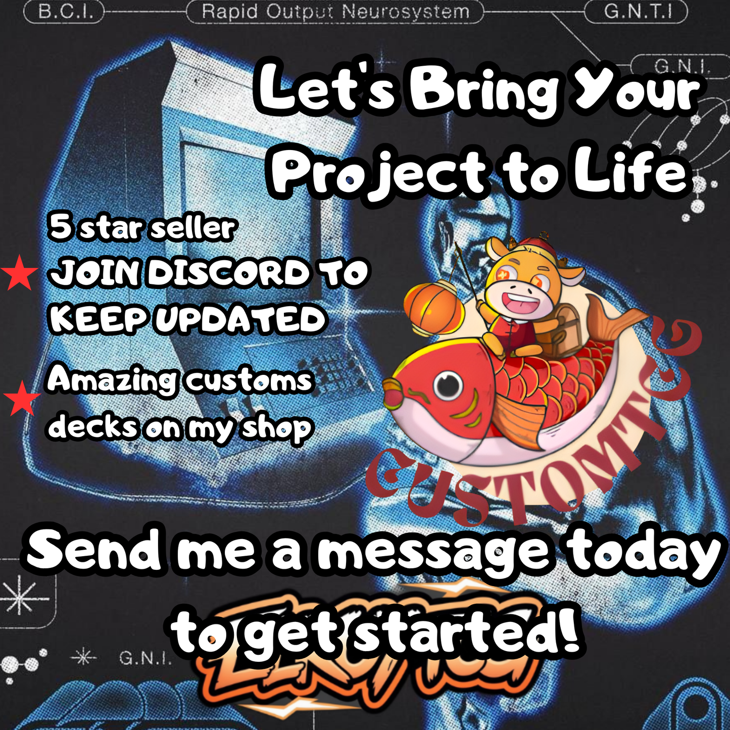 Cyber-Goth Shilgengar Deck — DROP 3.0 - Limited to only 30 units