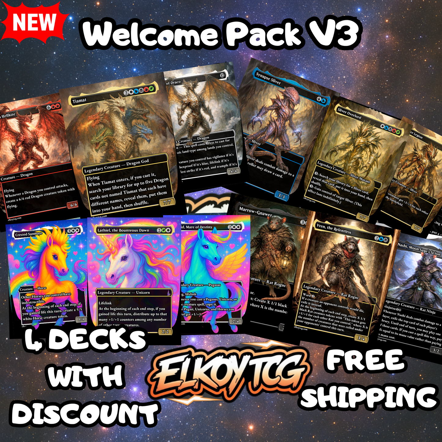 Welcome SUPER Pack V3 – 4 Custom Decks - 20 units only